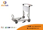 4 Wheels Durable Airport Luggage Trolley PVC Handle Material Stainless Steel
