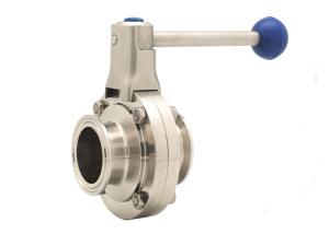 China Pneumatic Butterfly Valve Sanitary / Manual Tri Clamp SS304 Clamp Connection factory