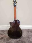 Custom All Solid KOA Wood Acoustic Electric Guitar Real Abalone Binding Ebony