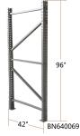 Commercial 96 *42 Inch Teardrop Pallet Rack Uprights Full Welded Anticorrosive
