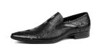 Normal Size Carved Mens Leather Dress Shoes , Pointed Toe Leisure Shoes