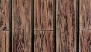 China 500SQM 14mm Wall Stone Tile Wood Grain Cement 0.03 Absorption For Fence factory
