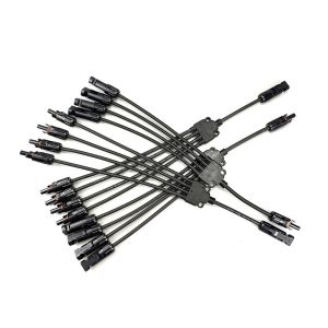 MC4 R4 Y Branch Solar PV Panel Connector 1 To 4 Split 50Hz