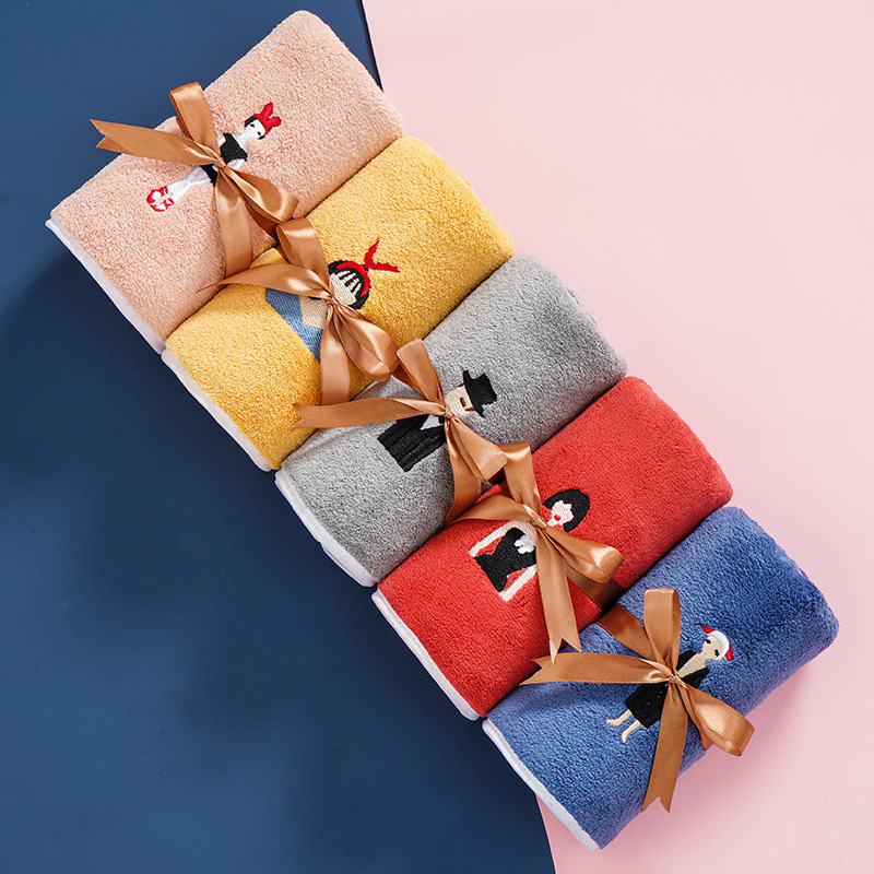 Microfiber Material Option Luxury Customize Logo Embroidery Hotel Bath Towel Gift Set