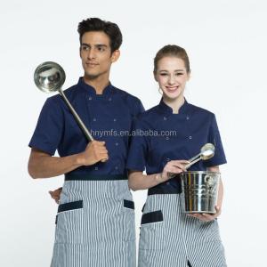 China Breathable Long Sleeve Cool Chef Coats Woven Fabric White Kitchen Jacket factory