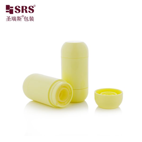 D054 30ml Cute Empty PP Deodorant Stick Container Round Bottom Top Packaging Bottom Filling