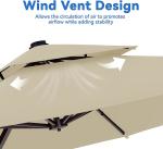 Big Patio Parasol Outdoor Aluminium Cantilever Restaurant Umbrella Sonnenschirm
