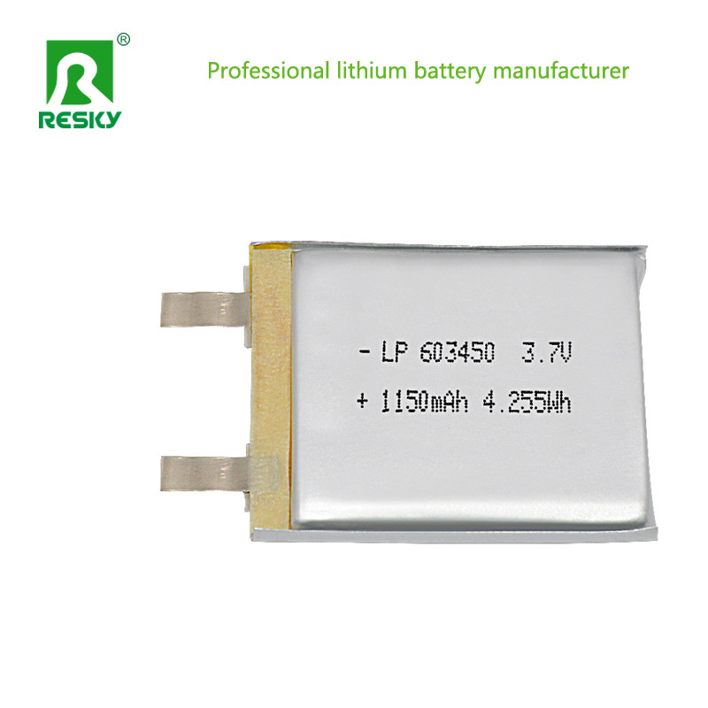 Solar Lithium Polymer Battery Cell 603450 3.7v 1200mAh For Portable GPS