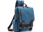 Leather Men Crossbody Single Shoulder Strap Laptop 16OZ Canvas Messenger Bag