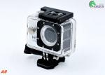 Diving 5MP Head Camera Waterproof , A9 140degree Lens Gopro Bike Helmet Mount
