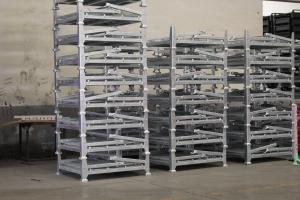 China CE RAL Powder Coated 1000KG Folding Wire Mesh Container factory