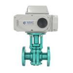 Anti Corrosive Fluorine Electric Ball Valve Wear Proof High Temperature