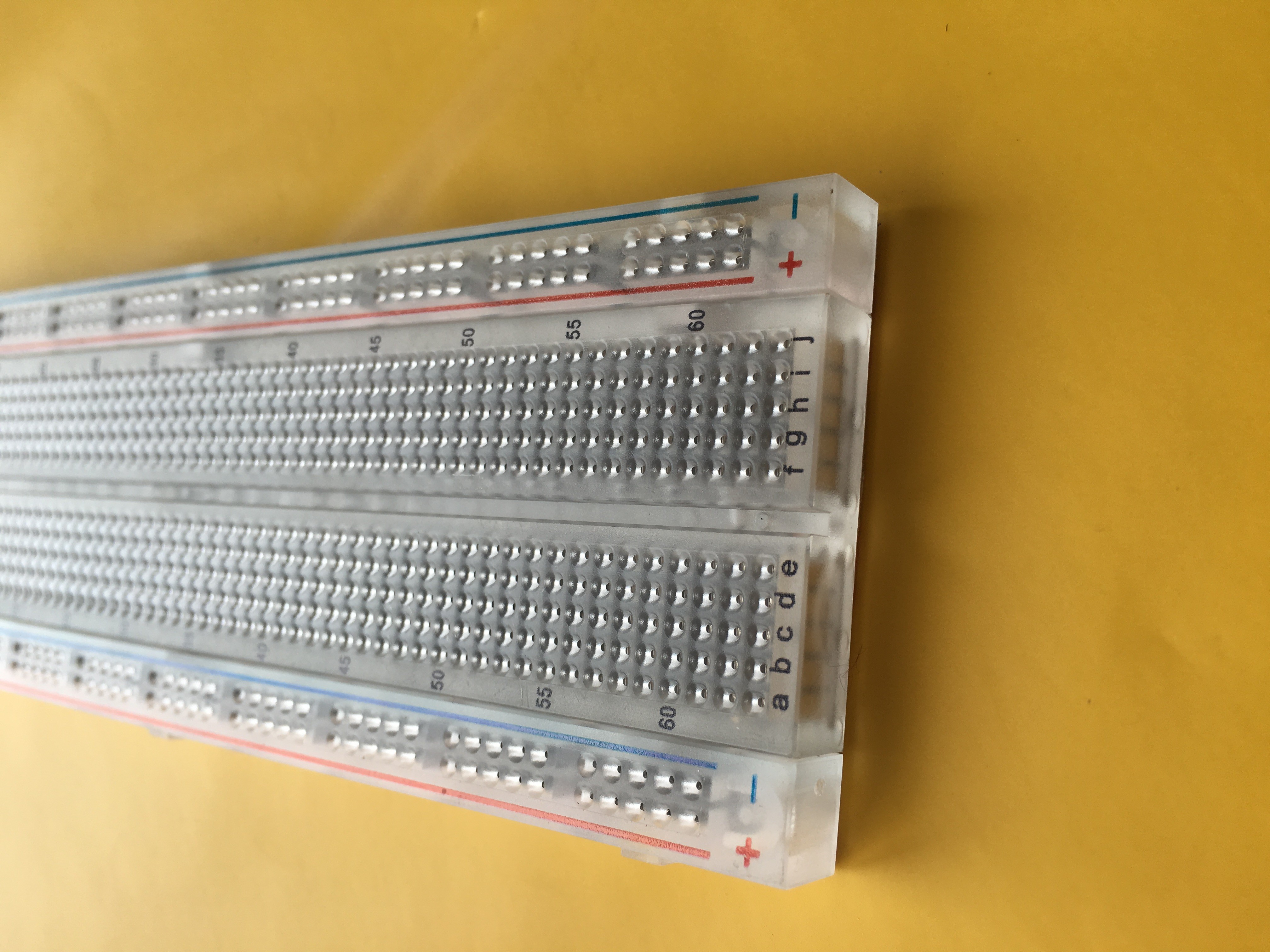 830 Point Full Size Transparent Breadboard for prototyping to Develop DIY Solderless Test Board