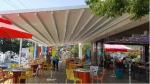 Outdoor Retractable Roof Awning Pvc Fabric Metal Pergola Pvc Coated Sail