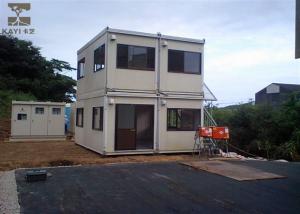 China Glass Wool Double Container House Non - Combustible With Platform and Stairs factory