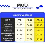 Custom Logo Cotton Men Underwear Plus Size Breathable Boxer Briefs