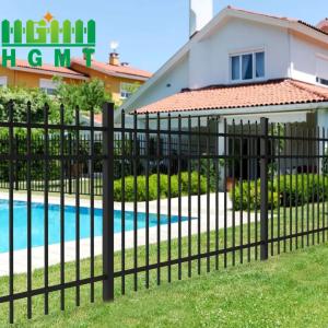 China Anti Rust Galvanized Steel Wrought Iron Spear Top Security Fence Panel factory