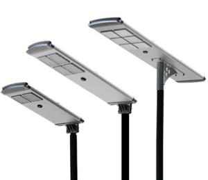 China 30W-120W Die-casting Aluminum Solar Dusk To Dawn Street Light 170LM/W High Efficiency IP65 For Roads And Streets factory