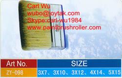 China Natural bristle Chinese bristle synthetic mix shed fence ceiling wall paint brush wood plastic handle 3 inch WB-024 factory
