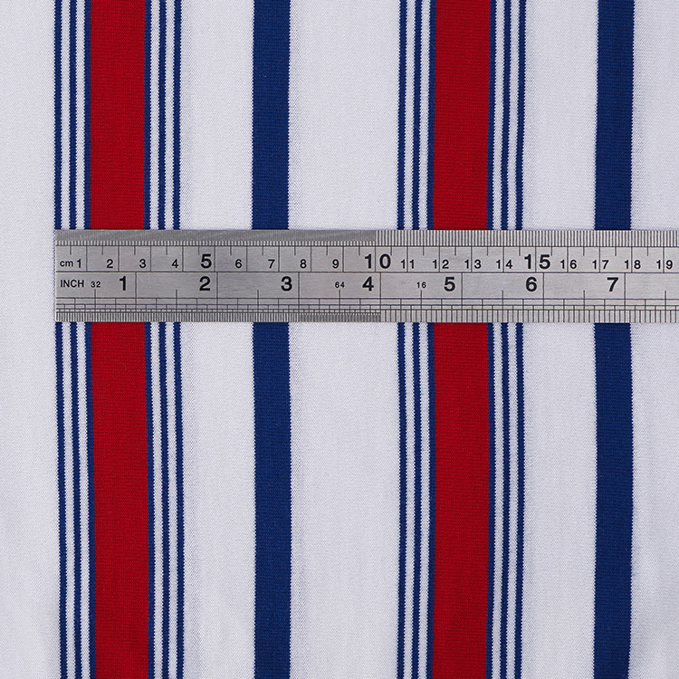 Stylish And Elegant Close To The Skin Breathable Striped Cotton Fabric For T-Shirt