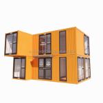 s Modern Double-Story Glass Walls Container House using 50/75/100mm Wave