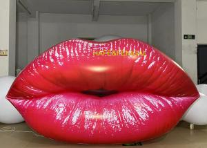 China 2m 6.5ft Inflatable Red Lips Replica For Lipstick Branding Events Makeup Ads factory