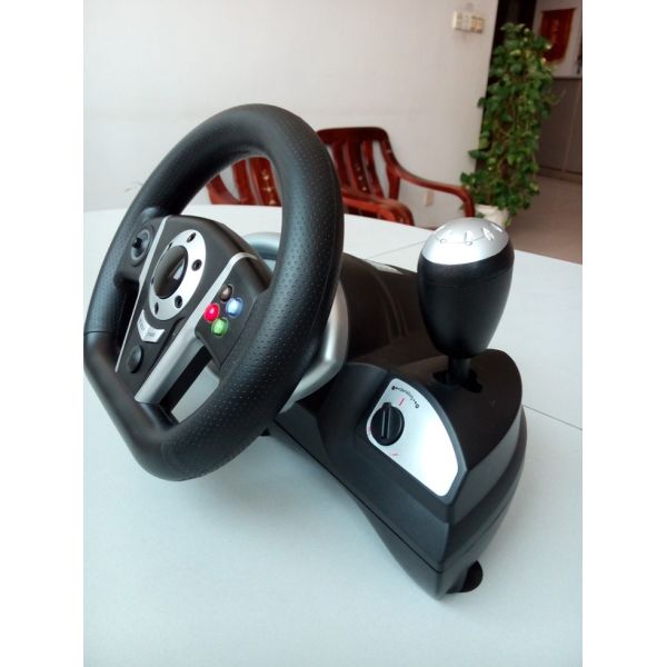 China 2 In 1 Bluetooth Dual Vibration Racing Games Steering Wheel For P3 / PC factory