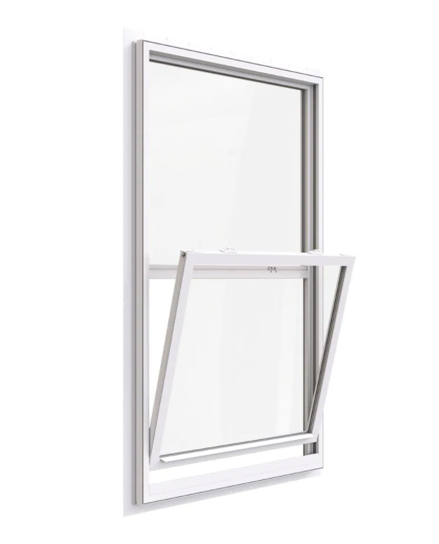 Mobile UPVC Single Hung Window Plastic Sash Windows For Cottage
