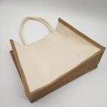 Ladies Christmas Canvas Printed Jute Bags For Shopping Gift