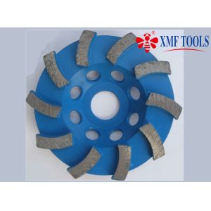 China 4  / 105mm  Turbo Angle Grinder Diamond Cup Wheel For Concrete Marble Blue on sale
