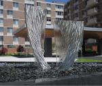 Decorative Outdoor Garden Water Fountain Stainless Steel Sculpture
