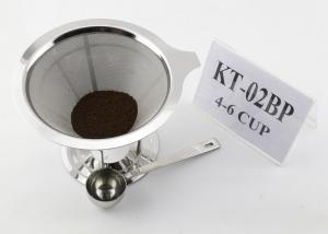 China Double Layer Gift Set Stainless Steel Cone Filter For Tea / Coffee factory