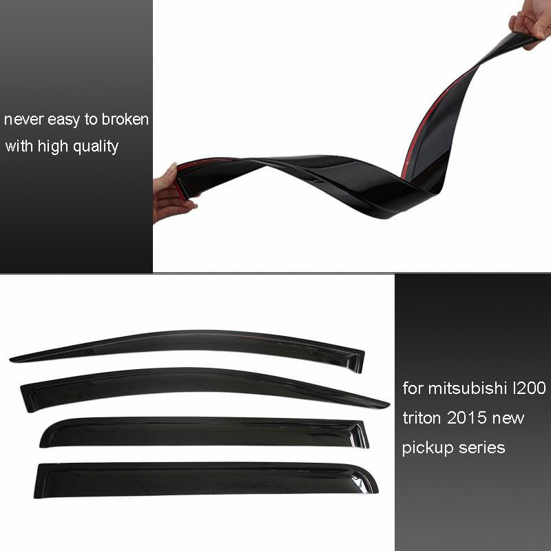 4x4 Plastic Truck Skid Plate Black Car Rain Sun Door Window Visor