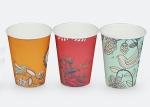 Party / Wedding Single Wall Paper Cups With Lids For Hot Drinks , FDA Approved