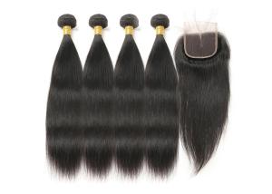 China 8A Grade Virgin Human Hair Extensions , Machine Weft 40&quot; Virgin Mongolian Straight Hair factory