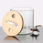 5L Lead Free Borosilicate Glass Beverage Jar Drinking Dispenser For Banquet