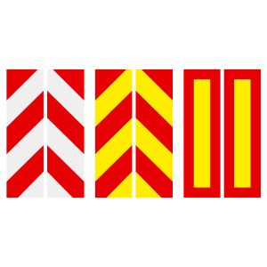 Certification Rectangular Twill Heavy Vehicle Rear Reflective Marking Plate