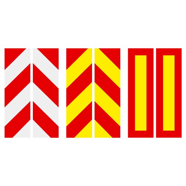 Certification Rectangular Twill Heavy Vehicle Rear Reflective Marking Plate