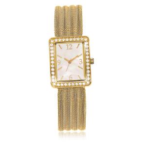 China IP plating 3ATM Waterproof Square Quartz Watch BSCI factory