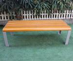 Commercial Backless Outdoor Wooden Bench For Urban Park School