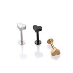Heart shaped lip ring stainless steel body piercing jewelry labret ring