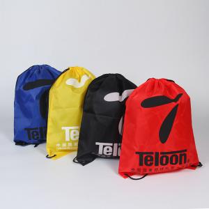 China Polyester fabric backpack pockets 20*25cm colorful logo customized factory