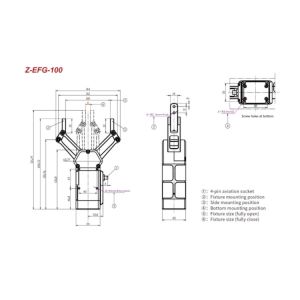 6 Axis Robotic Arm With Gripper Hitbot Z-EFG-100 For Collaborative Robot