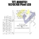 46PIN 1024x786 HI LCD Display Module 8.0 Inch LCM-TFT080T61SXGDVNSDC
