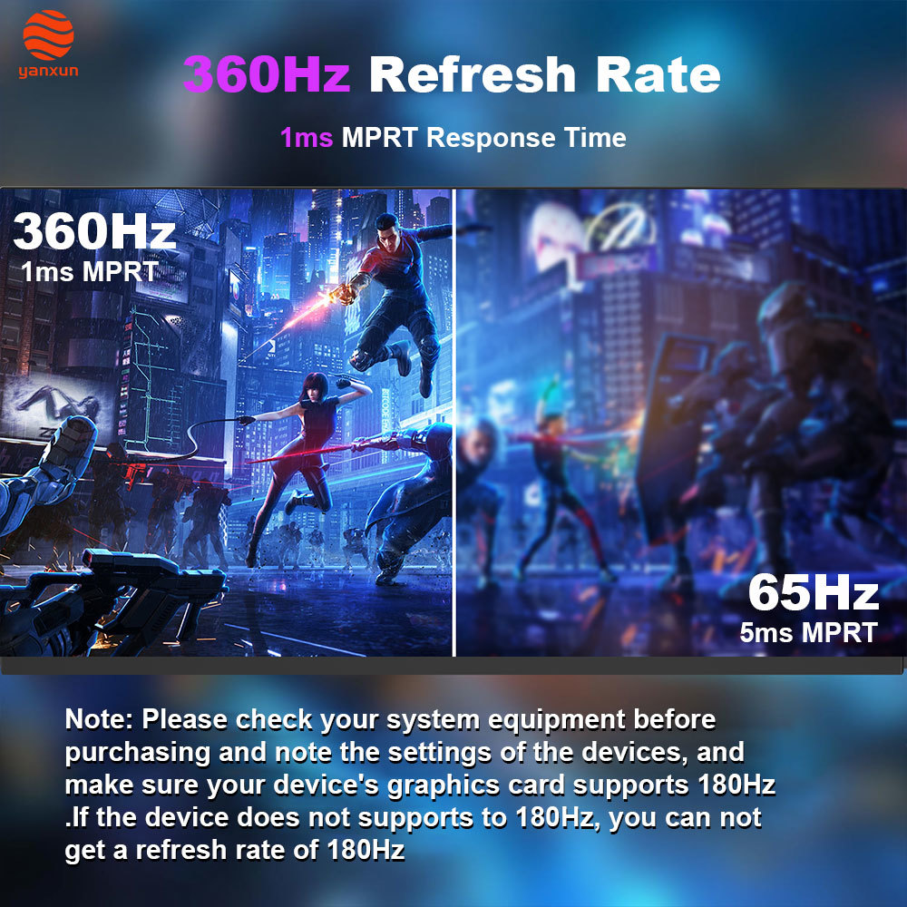 27-Inch Gaming Monitor: UHD Resolution, 2560x1440 2K IPS Panel, 360Hz High