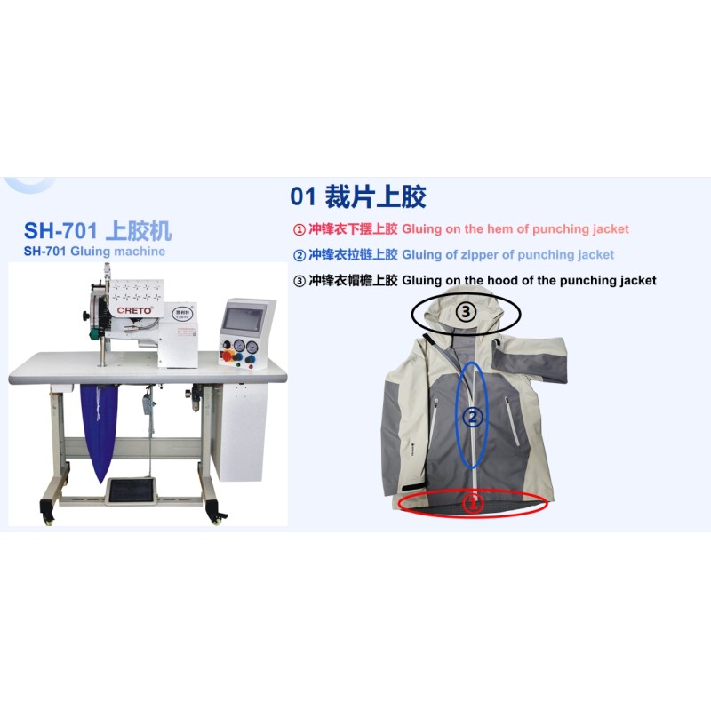 Multiple Models Cuff Pressing and Shaping Machine for Seamless Waterproof Shell Jacket Windbreaker Making