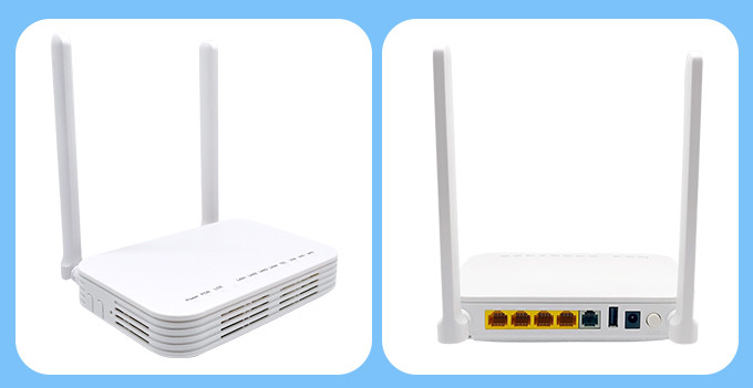 SC / UPC Connector GPON ONT ONU 1GE 3FE 1USB 1POTS WiFi For FTTX Applications