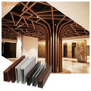China Elegant Suspended Strip Metal False Ceiling Drop in Square Tube For Gym factory