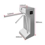 Stainless Steel Train Turnstiles , Semi auto Drop Arm Turnstile For Harsh