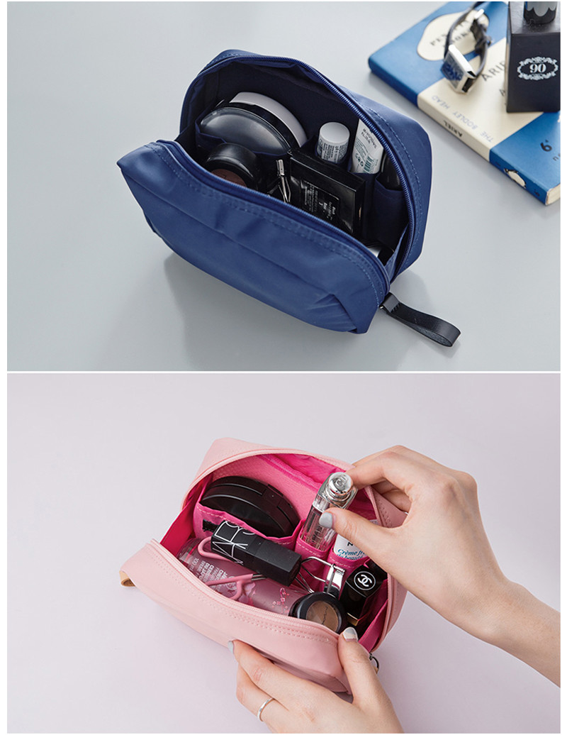 Solid Color Polyester Makeup Train Case For Women